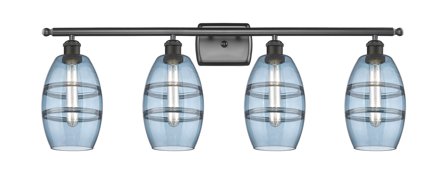 Four Light Bath Vanity by Innovations - Ballston Collection, Oil Rubbed Bronze Finish - 516-4W-OB-G557-6BL