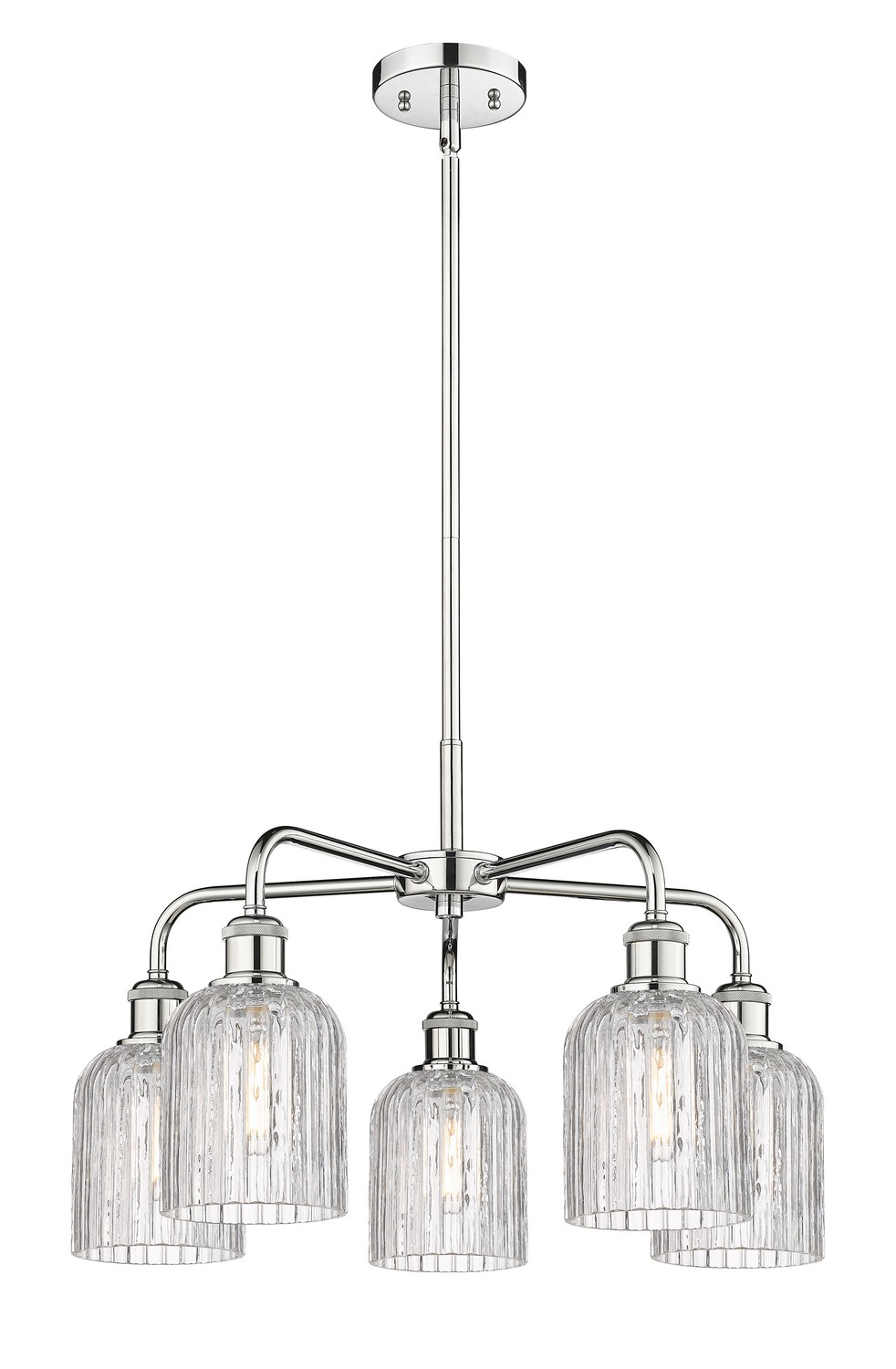 Five Light Chandelier by Innovations - Ballston Collection, Polished Chrome Finish - 516-5CR-PC-G559-5CL