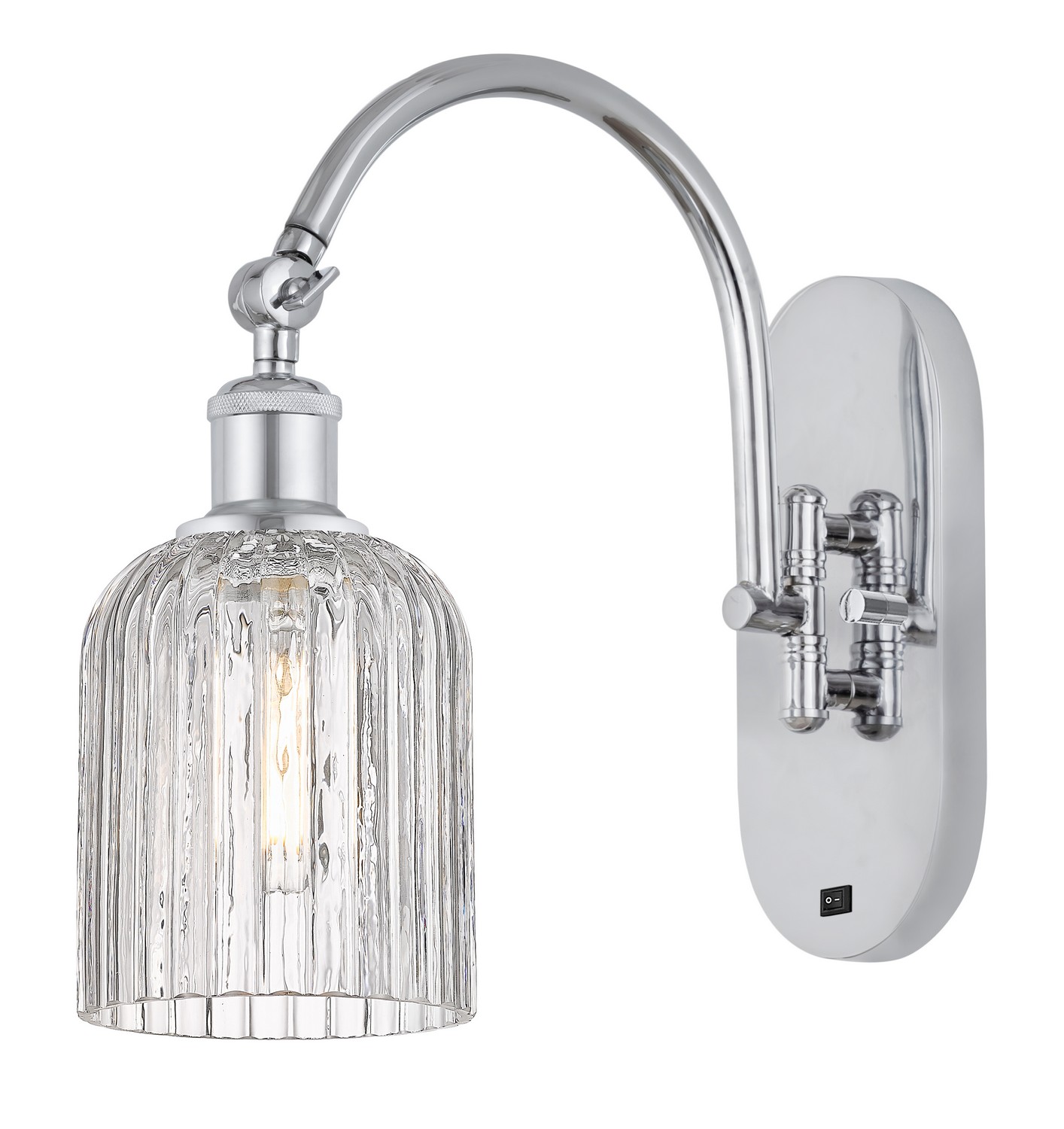 One Light Swing Arm by Innovations - Ballston Collection, Polished Chrome Finish - 518-1W-PC-G559-5CL