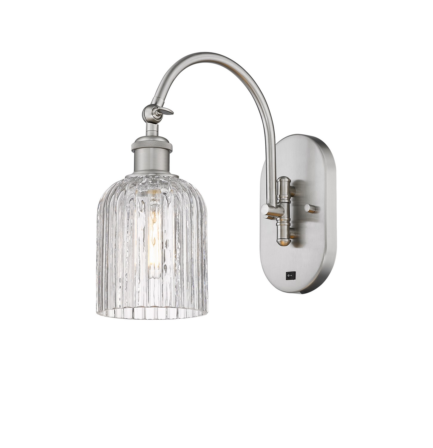 One Light Swing Arm by Innovations - Ballston Collection, Brushed Satin Nickel Finish - 518-1W-SN-G559-5CL