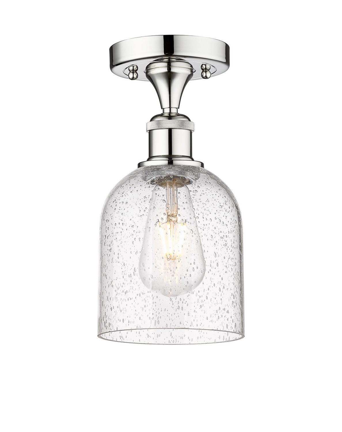 One Light Semi-Flush Mount by Innovations - Edison Collection, Polished Chrome Finish - 616-1F-PC-G558-6SDY