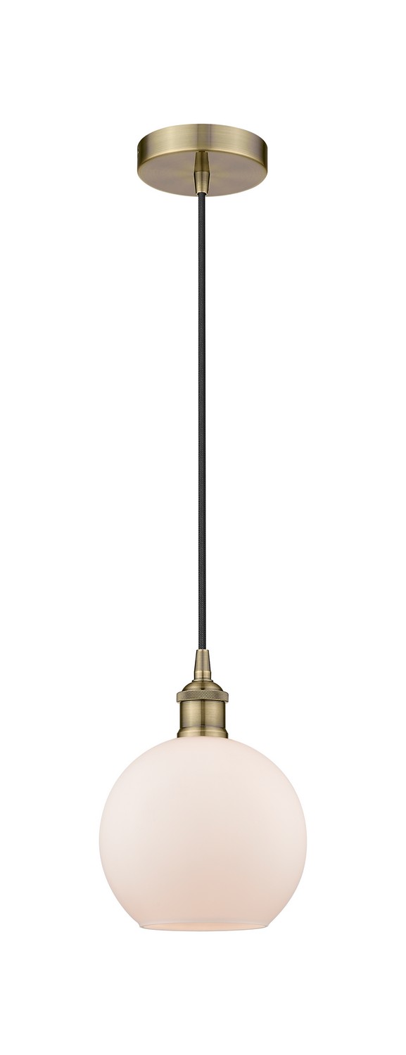 One Light Mini Pendant by Innovations - Edison Collection, Antique Brass Finish - 616-1P-AB-G121-8