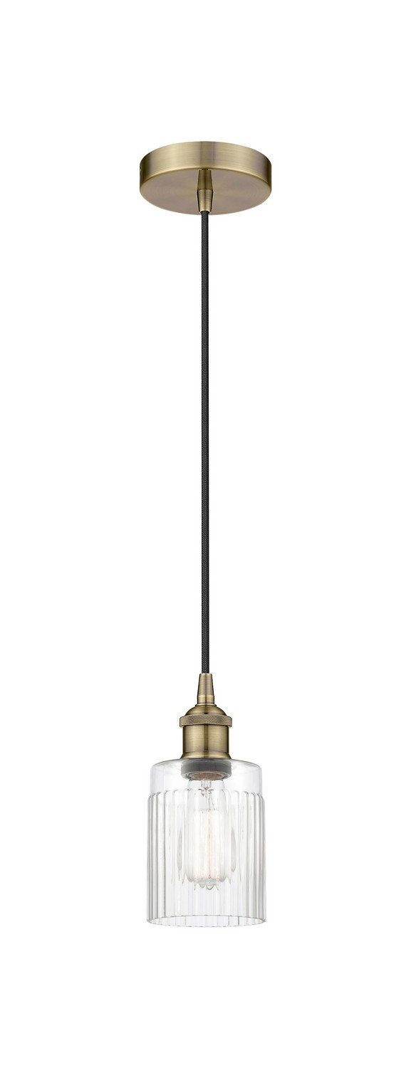 One Light Mini Pendant by Innovations - Edison Collection, Antique Brass Finish - 616-1P-AB-G342