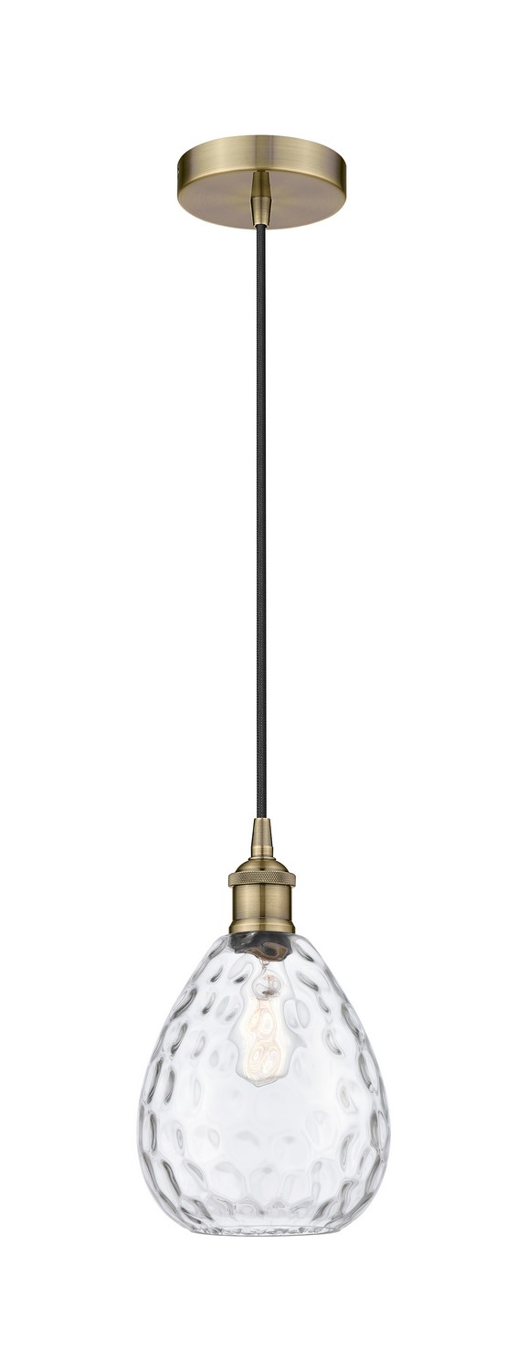 One Light Mini Pendant by Innovations - Edison Collection, Antique Brass Finish - 616-1P-AB-G372