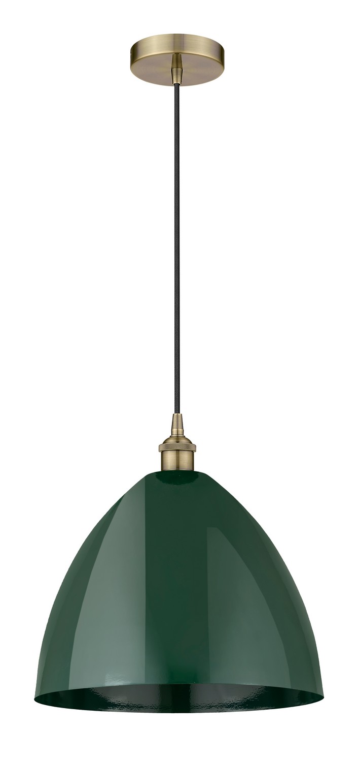 One Light Mini Pendant by Innovations - Edison Collection, Antique Brass Finish - 616-1P-AB-MBD-16-GR