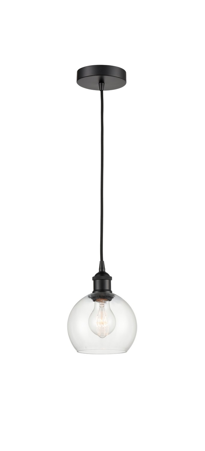 One Light Mini Pendant by Innovations - Edison Collection, Matte Black Finish - 616-1P-BK-G122-6