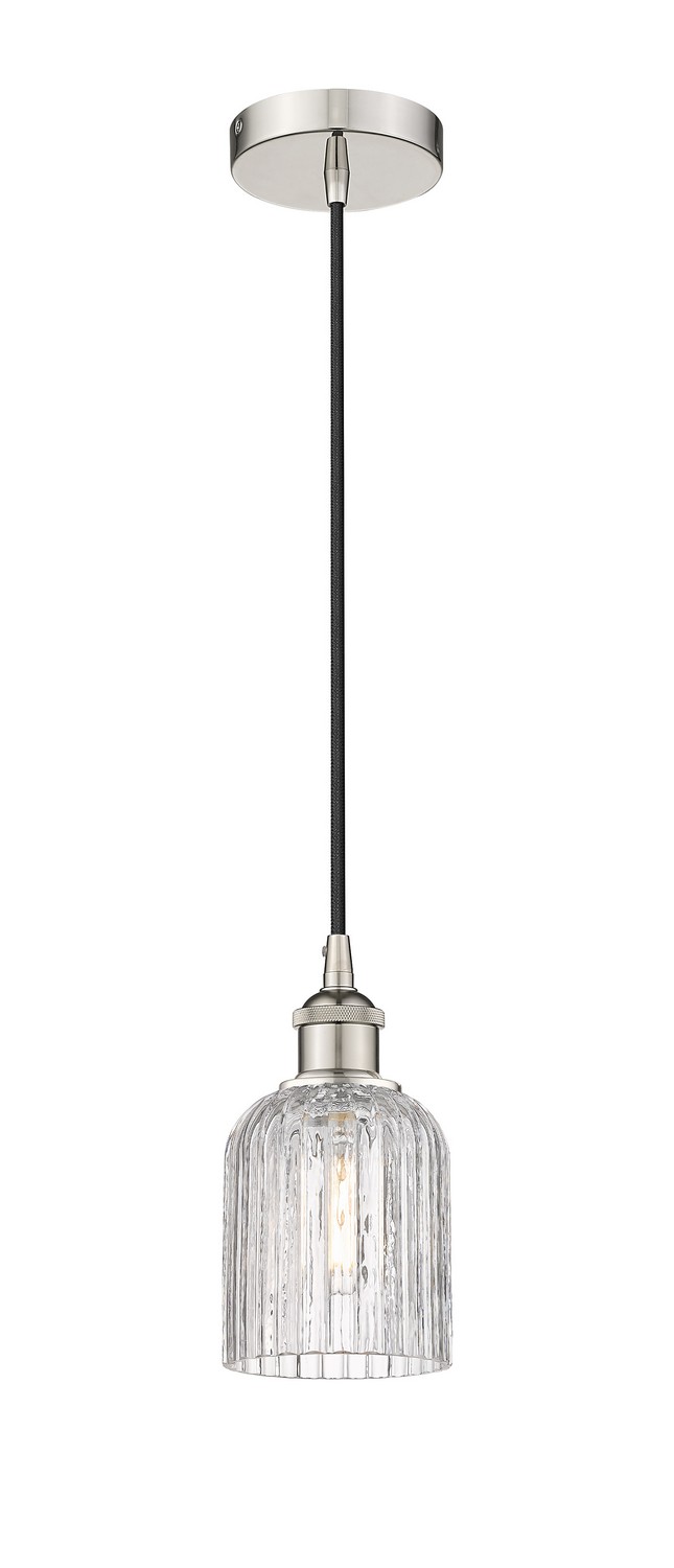 One Light Mini Pendant by Innovations - Edison Collection, Polished Nickel Finish - 616-1P-PN-G559-5CL