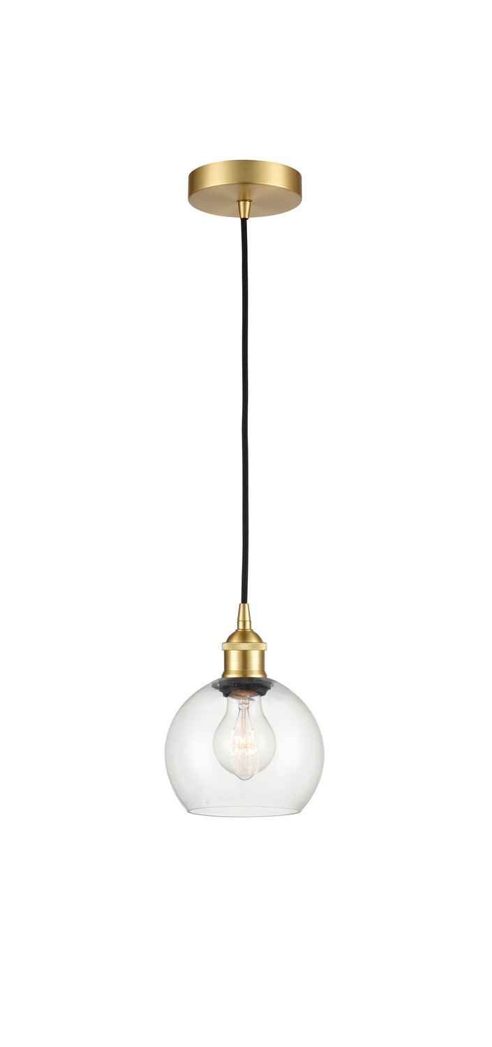 One Light Mini Pendant by Innovations - Edison Collection, Satin Gold Finish - 616-1P-SG-G122-6