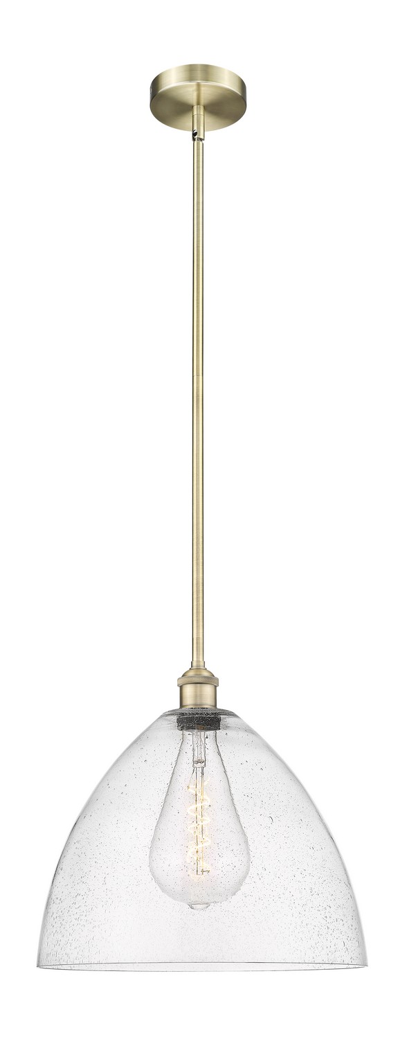 One Light Pendant by Innovations - Edison Collection, Antique Brass Finish - 616-1S-AB-GBD-164