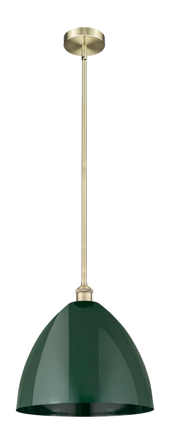 One Light Mini Pendant by Innovations - Edison Collection, Antique Brass Finish - 616-1S-AB-MBD-16-GR