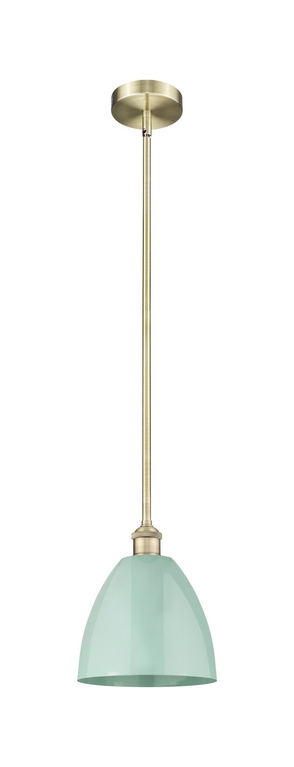 One Light Mini Pendant by Innovations - Edison Collection, Antique Brass Finish - 616-1S-AB-MBD-9-SF