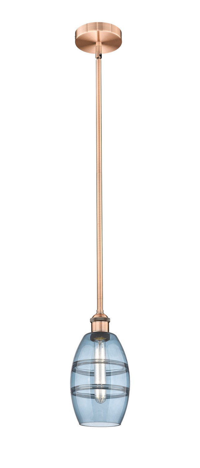 One Light Mini Pendant by Innovations - Edison Collection, Antique Copper Finish - 616-1S-AC-G557-6BL