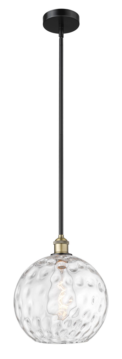 One Light Mini Pendant by Innovations - Edison Collection, Black Antique Brass Finish - 616-1S-BAB-G1215-12