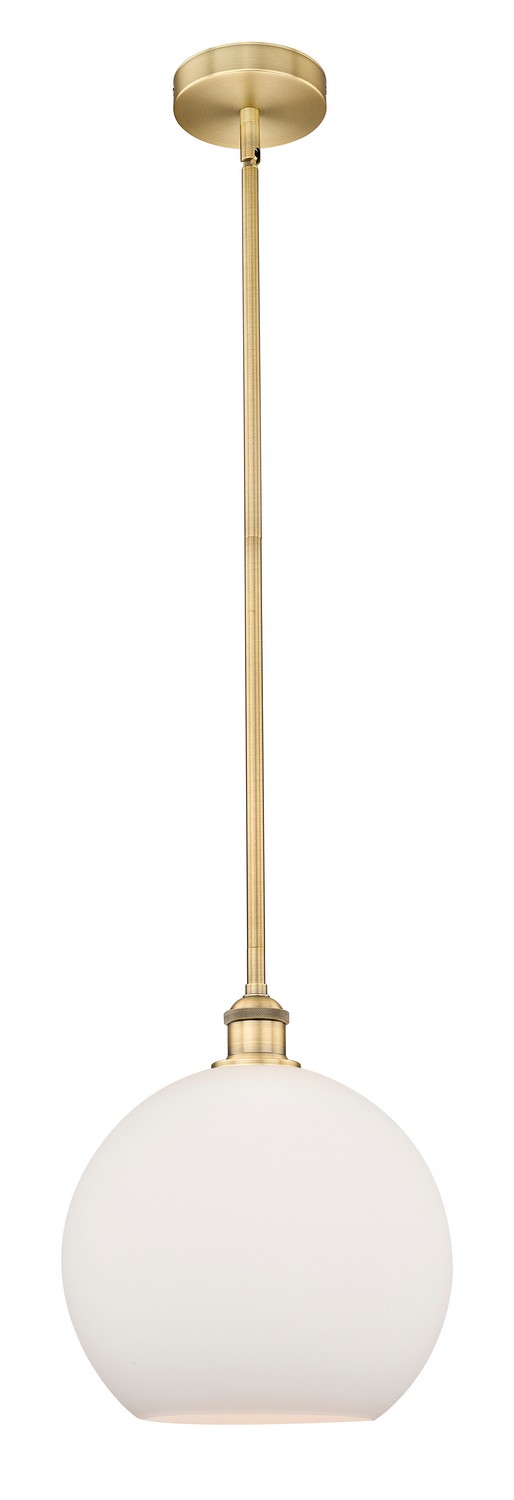 One Light Mini Pendant by Innovations - Edison Collection, Brushed Brass Finish - 616-1S-BB-G121-12