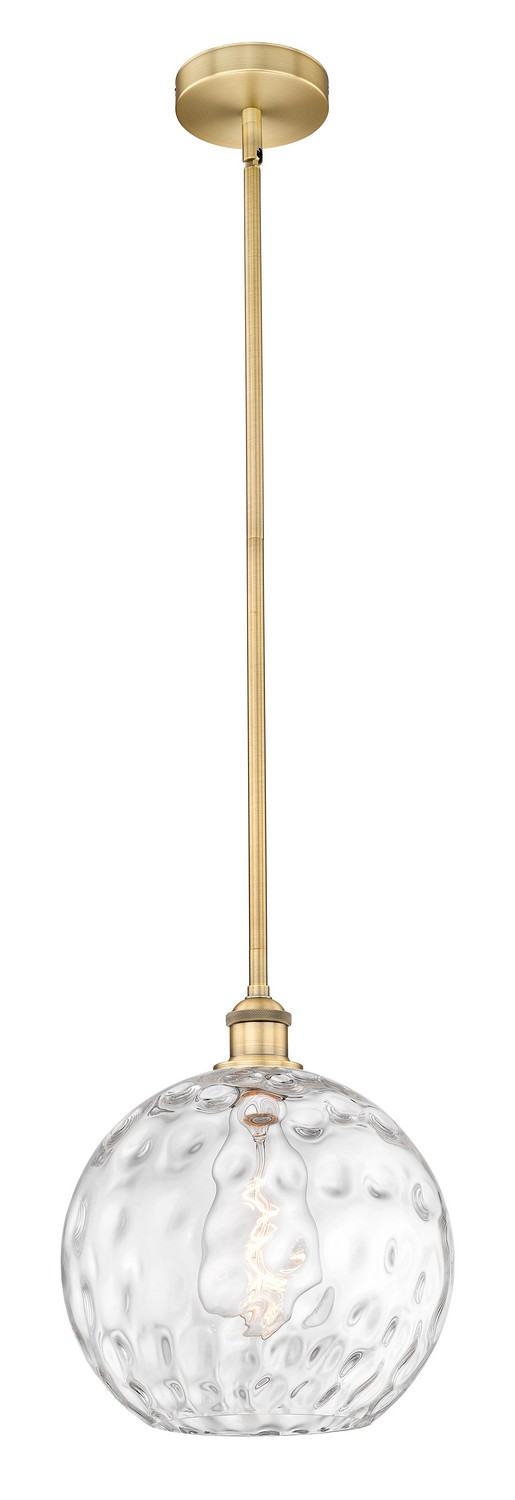 One Light Mini Pendant by Innovations - Edison Collection, Brushed Brass Finish - 616-1S-BB-G1215-12