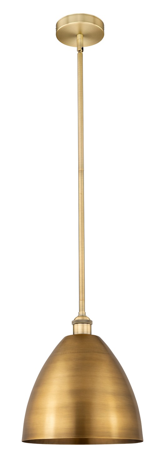 One Light Mini Pendant by Innovations - Edison Collection, Brushed Brass Finish - 616-1S-BB-MBD-12-BB