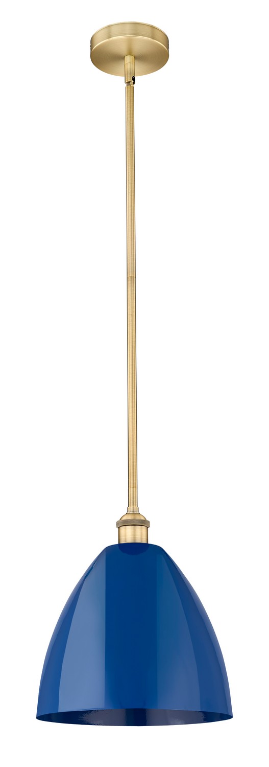 One Light Mini Pendant by Innovations - Edison Collection, Brushed Brass Finish - 616-1S-BB-MBD-12-BL