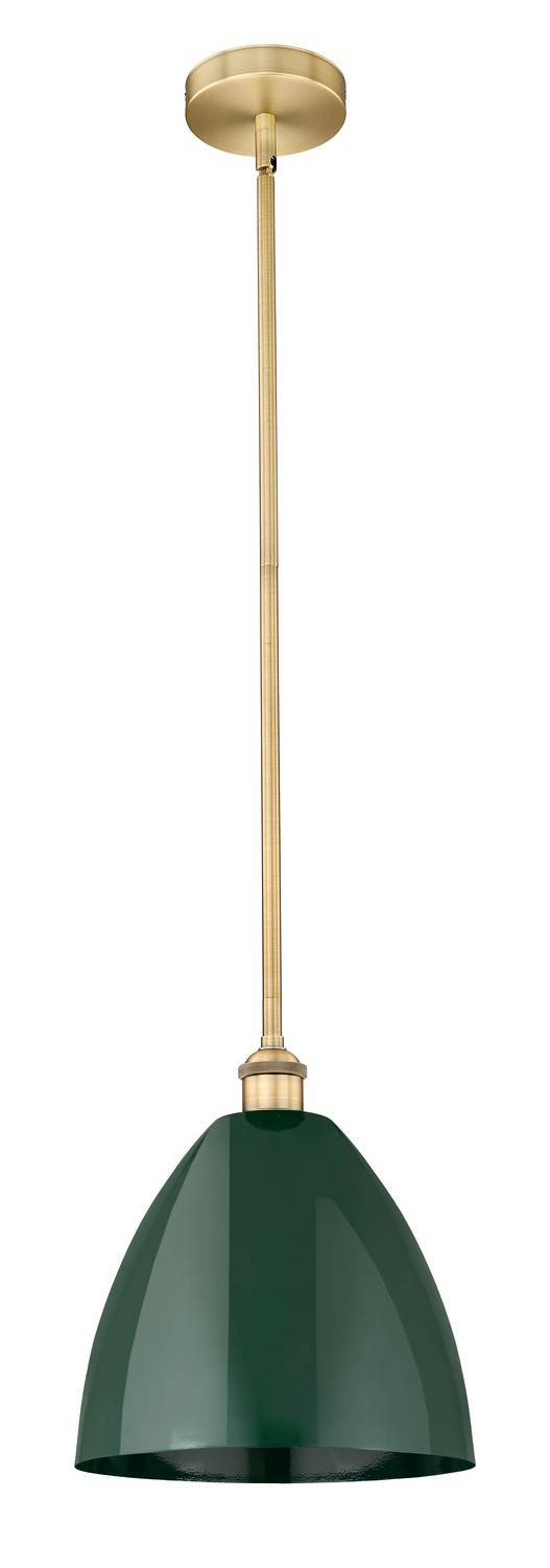 One Light Mini Pendant by Innovations - Edison Collection, Brushed Brass Finish - 616-1S-BB-MBD-12-GR