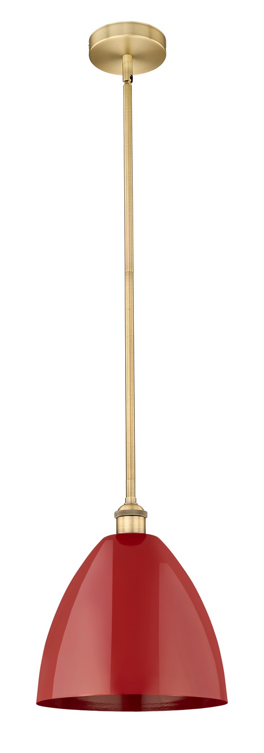 One Light Mini Pendant by Innovations - Edison Collection, Brushed Brass Finish - 616-1S-BB-MBD-12-RD