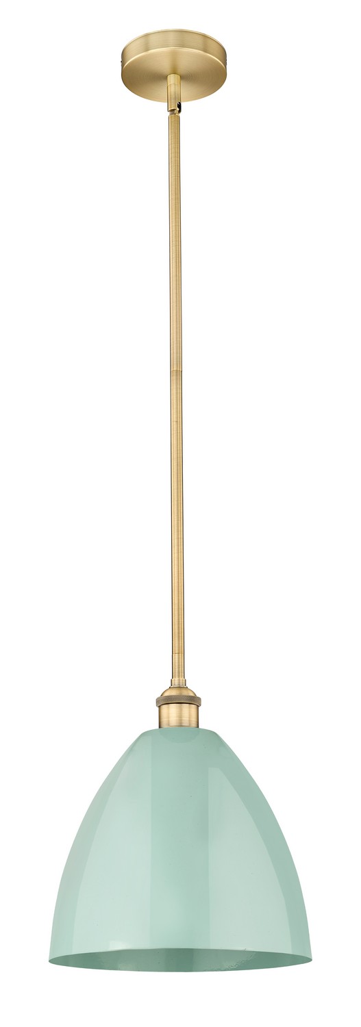 One Light Mini Pendant by Innovations - Edison Collection, Brushed Brass Finish - 616-1S-BB-MBD-12-SF