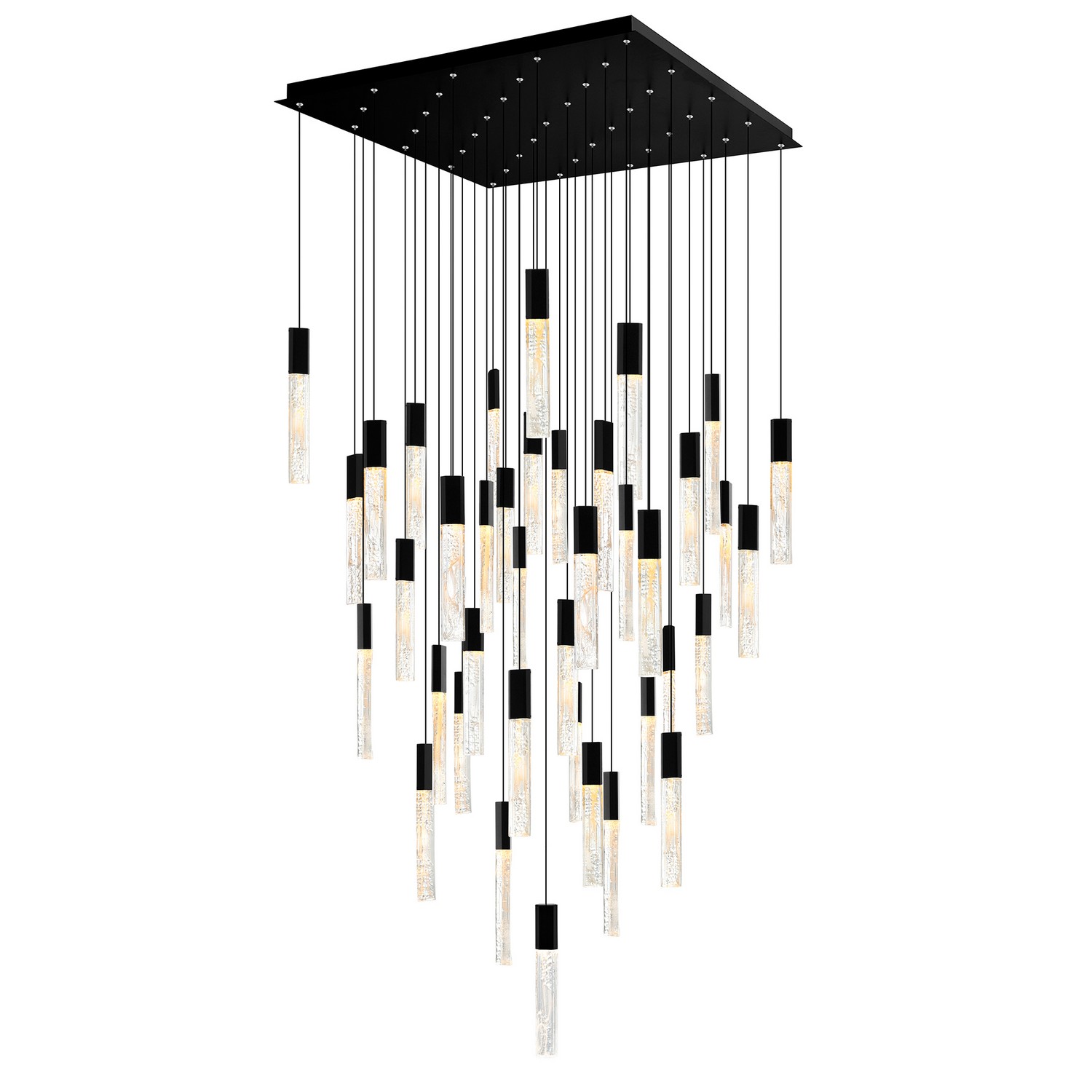 CWI Lighting 1589P36-41-101 Greta LED 36 inch Black Chandelier Ceiling Light