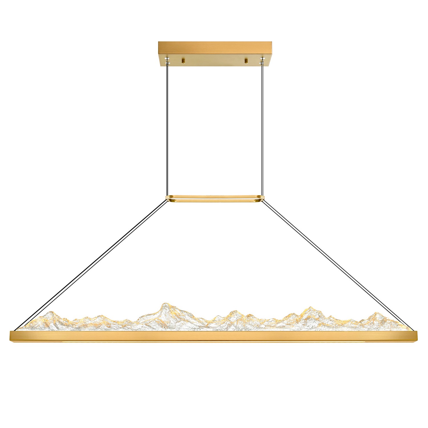 CWI Lighting 1601P48-624 Himalayas LED 48 inch Brass Island/Pool Table Light Ceiling Light
