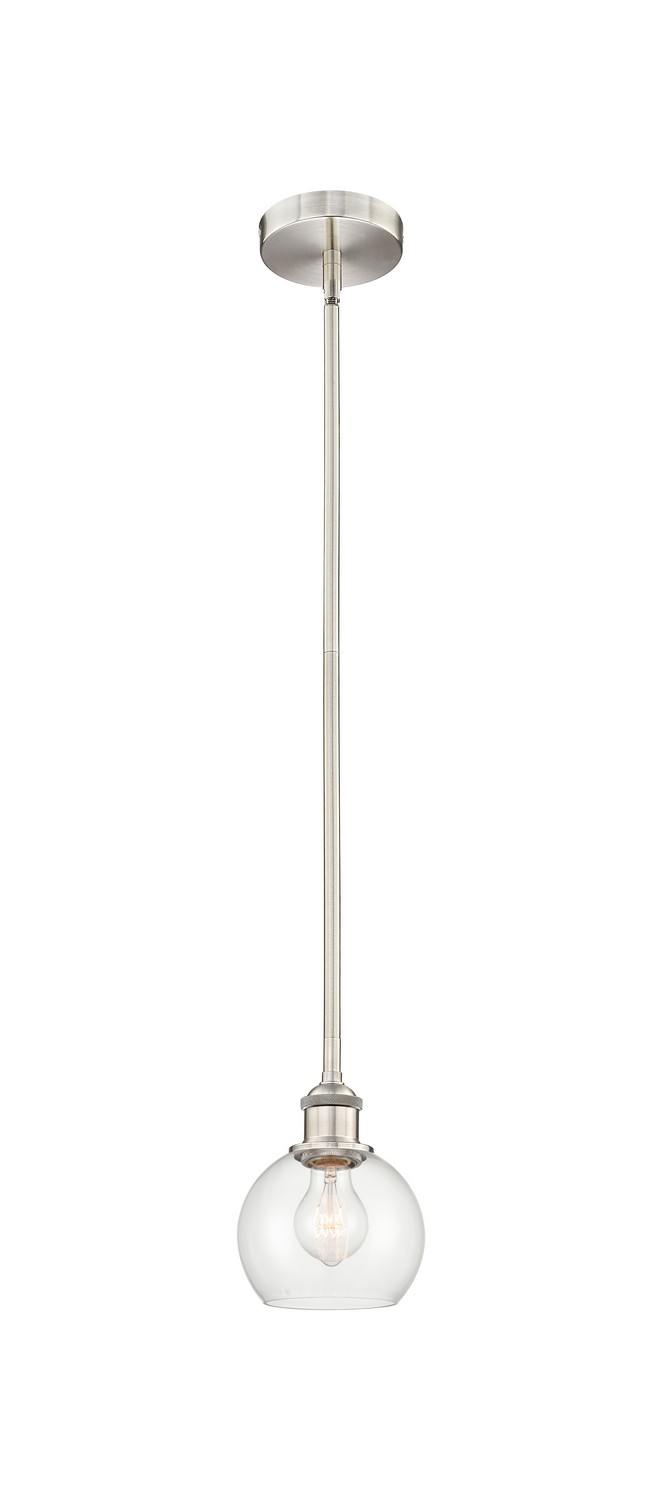 One Light Mini Pendant by Innovations - Edison Collection, Brushed Satin Nickel Finish - 616-1S-SN-G122-6