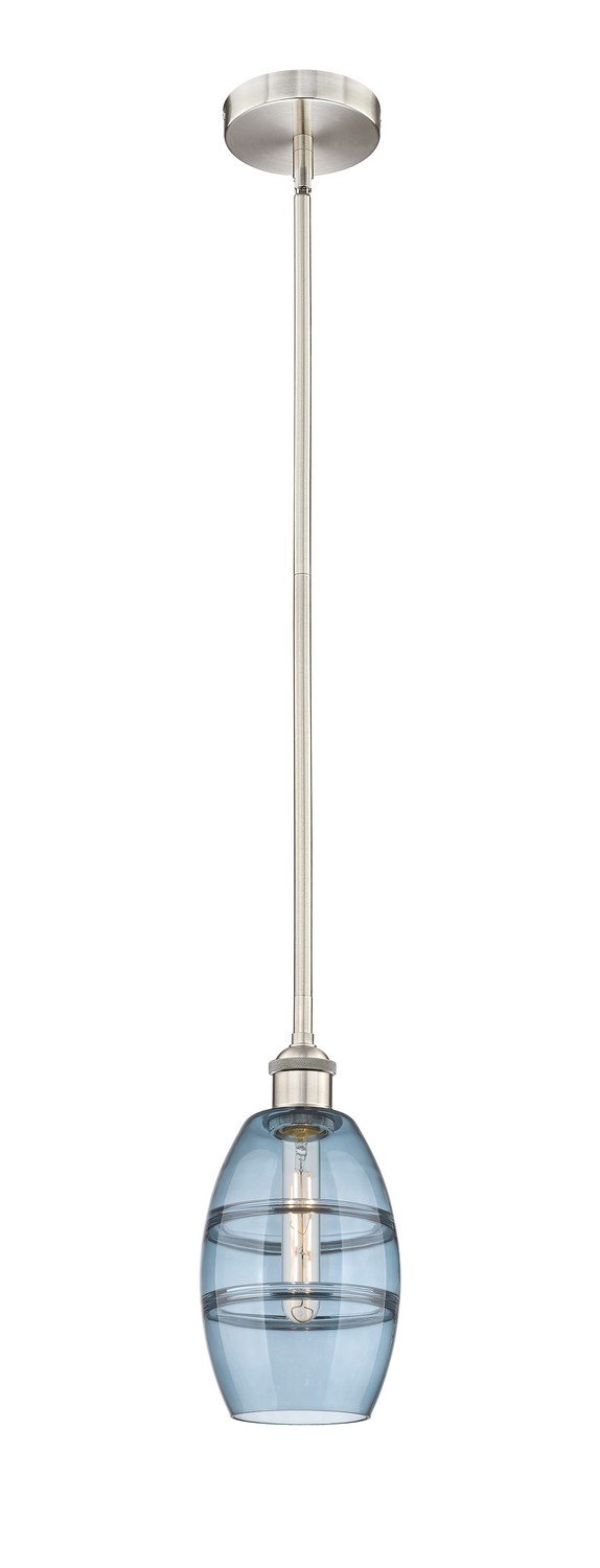 One Light Mini Pendant by Innovations - Edison Collection, Brushed Satin Nickel Finish - 616-1S-SN-G557-6BL