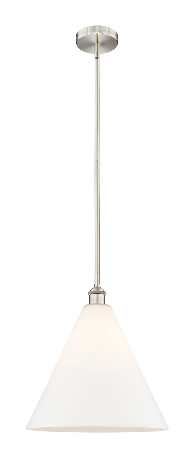One Light Pendant by Innovations - Edison Collection, Brushed Satin Nickel Finish - 616-1S-SN-GBC-161