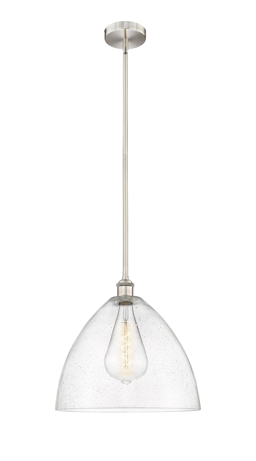 One Light Pendant by Innovations - Edison Collection, Brushed Satin Nickel Finish - 616-1S-SN-GBD-164
