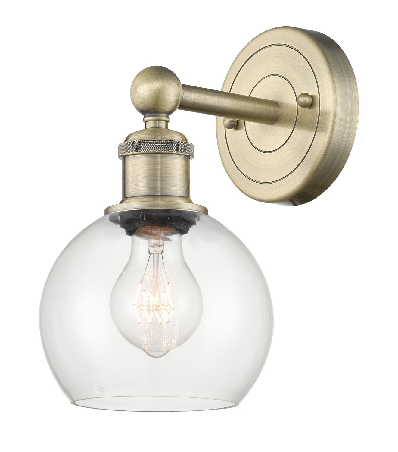 One Light Wall Sconce by Innovations - Edison Collection, Antique Brass Finish - 616-1W-AB-G122-6