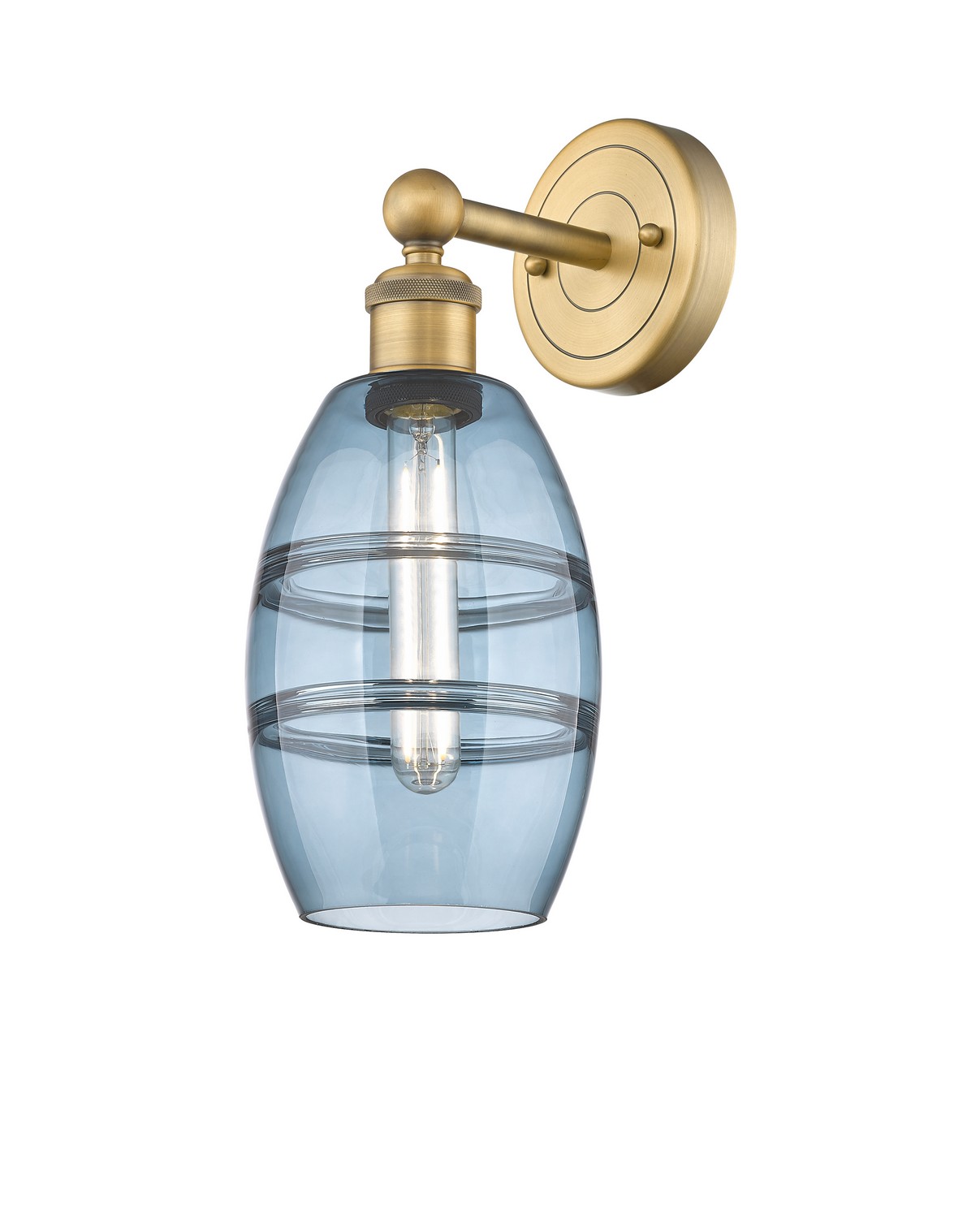 One Light Wall Sconce by Innovations - Edison Collection, Brushed Brass Finish - 616-1W-BB-G557-6BL