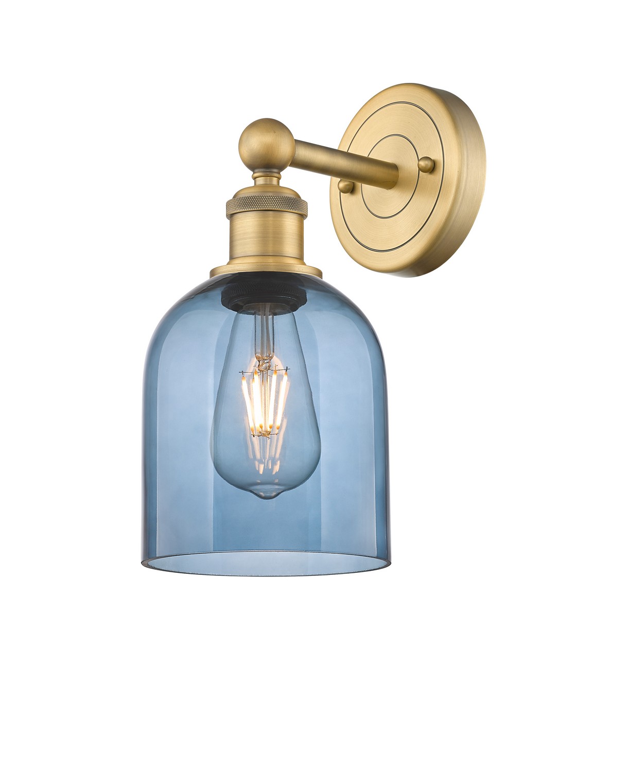 One Light Wall Sconce by Innovations - Edison Collection, Brushed Brass Finish - 616-1W-BB-G558-6BL