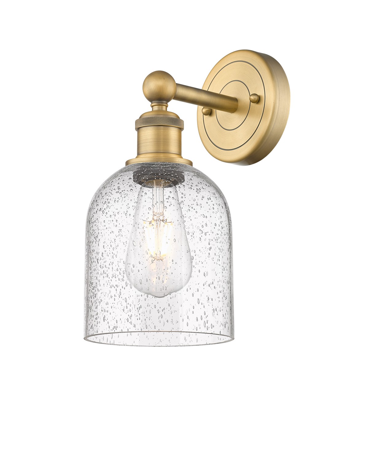 One Light Wall Sconce by Innovations - Edison Collection, Brushed Brass Finish - 616-1W-BB-G558-6SDY