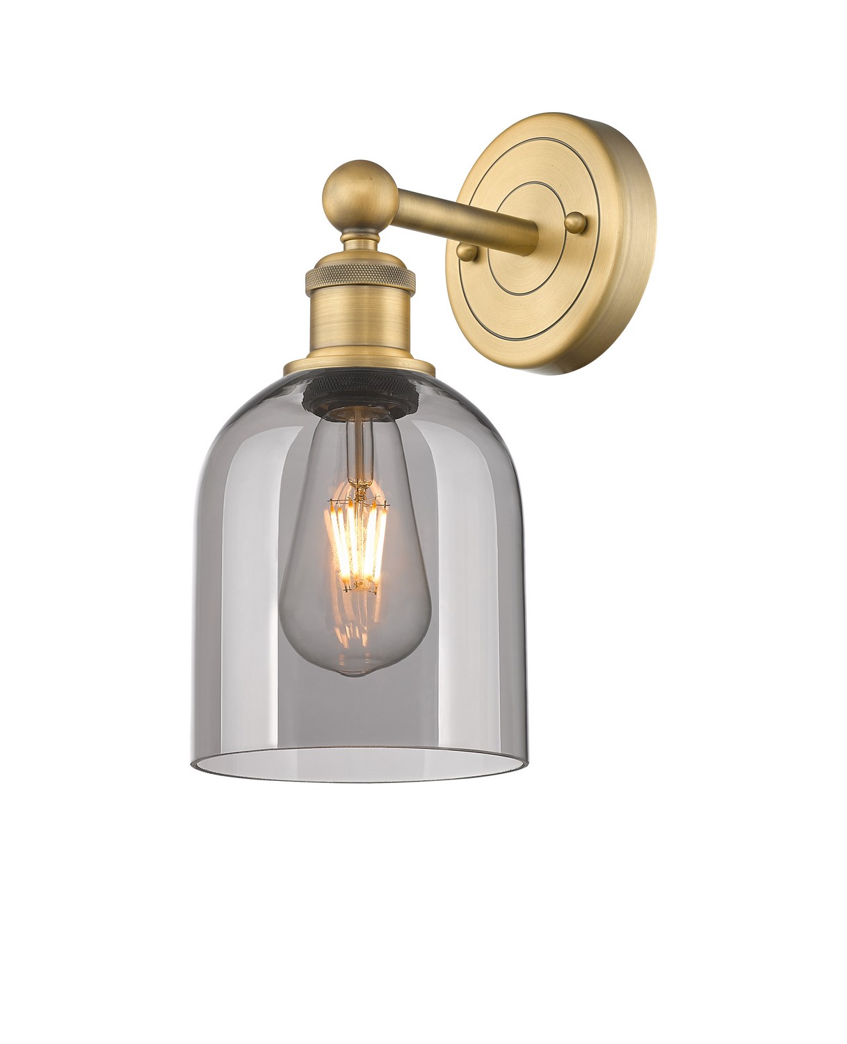 One Light Wall Sconce by Innovations - Edison Collection, Brushed Brass Finish - 616-1W-BB-G558-6SM