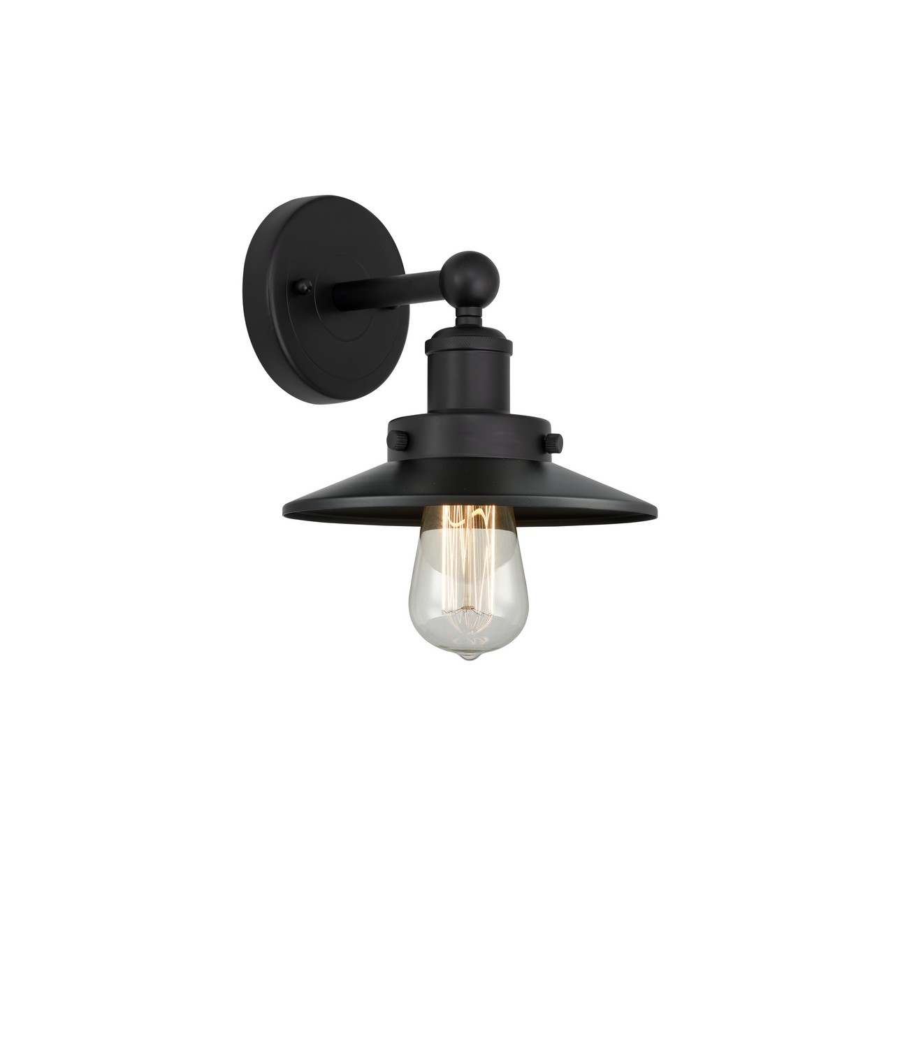 One Light Wall Sconce by Innovations - Edison Collection, Matte Black Finish - 616-1W-BK-M6-BK