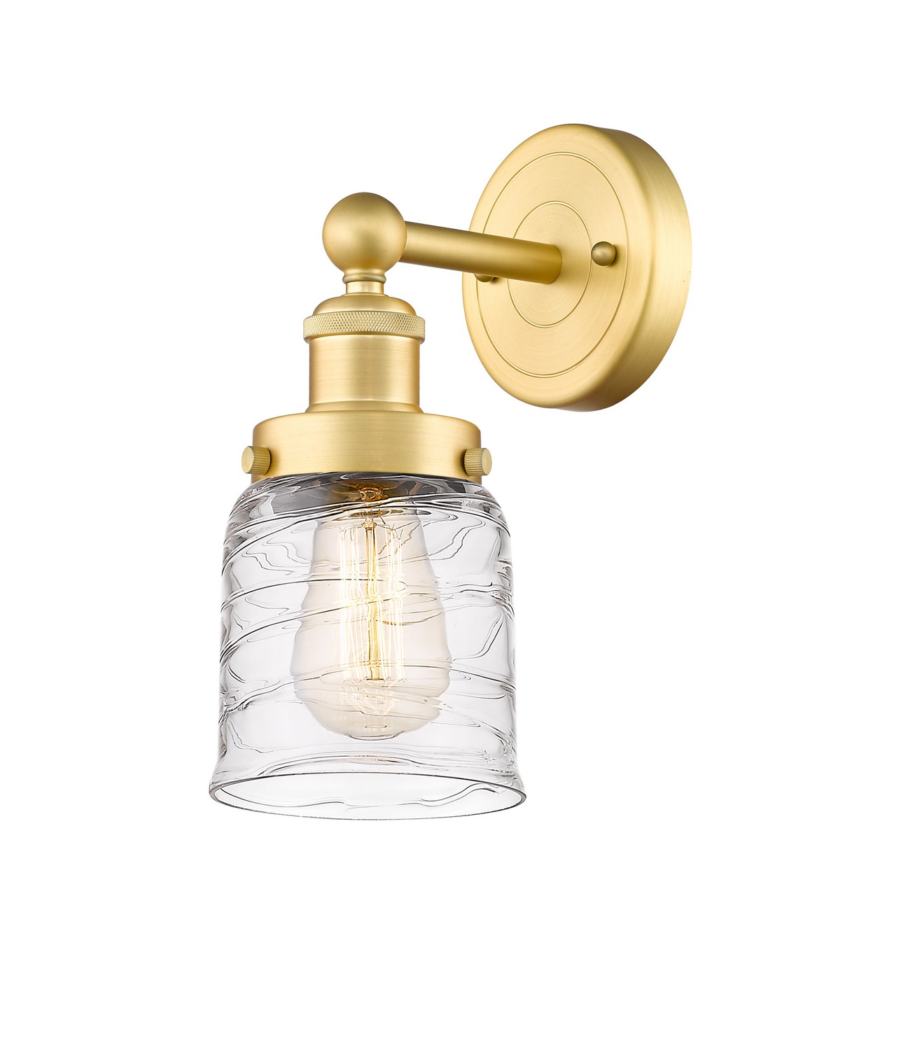 One Light Wall Sconce by Innovations - Edison Collection, Satin Gold Finish - 616-1W-SG-G513