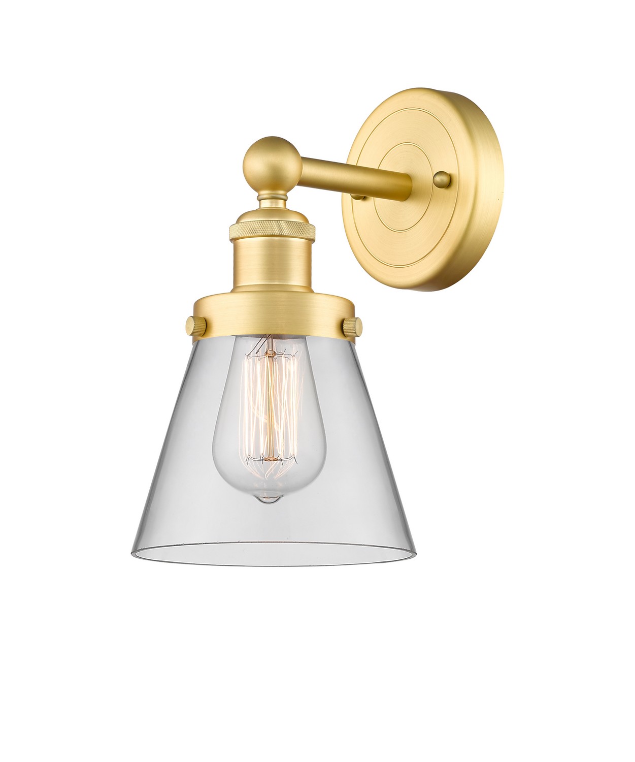 One Light Wall Sconce by Innovations - Edison Collection, Satin Gold Finish - 616-1W-SG-G62