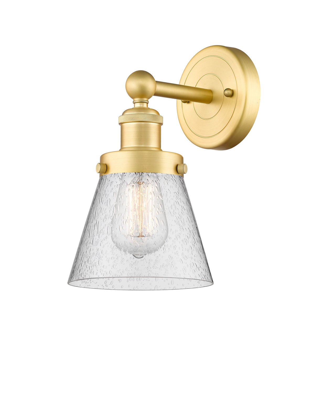 One Light Wall Sconce by Innovations - Edison Collection, Satin Gold Finish - 616-1W-SG-G64
