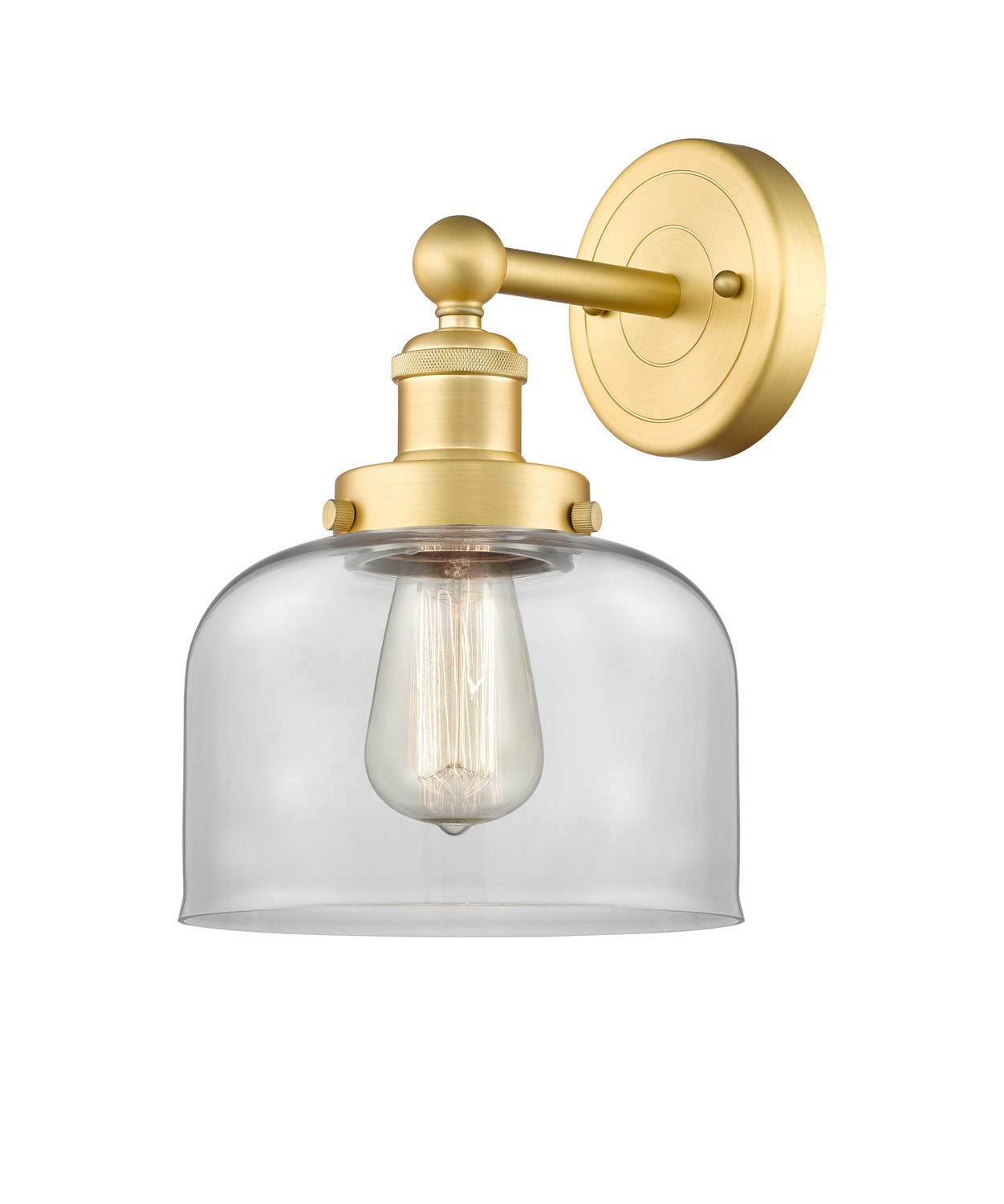 One Light Wall Sconce by Innovations - Edison Collection, Satin Gold Finish - 616-1W-SG-G72