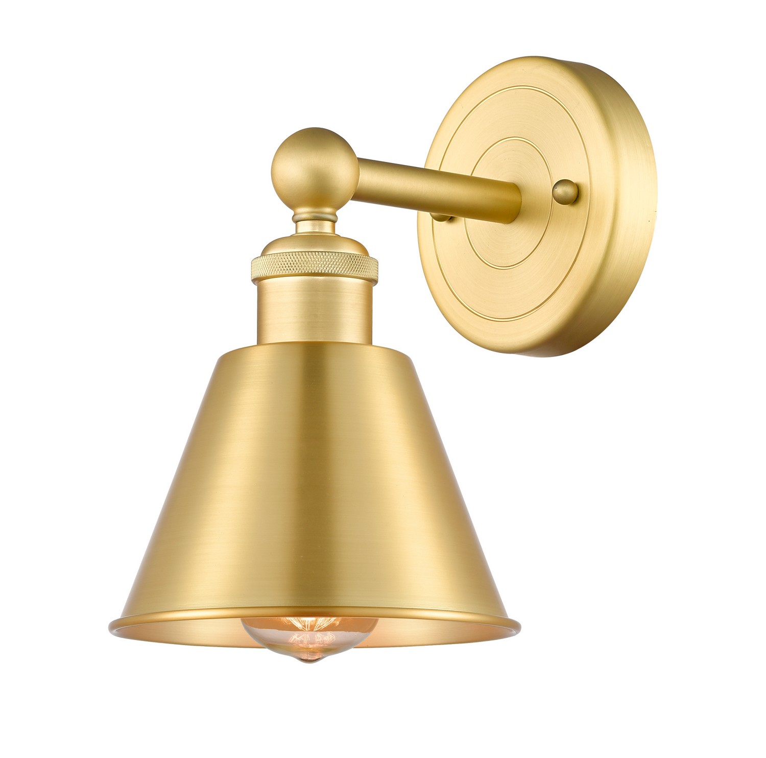One Light Wall Sconce by Innovations - Edison Collection, Satin Gold Finish - 616-1W-SG-M8-SG