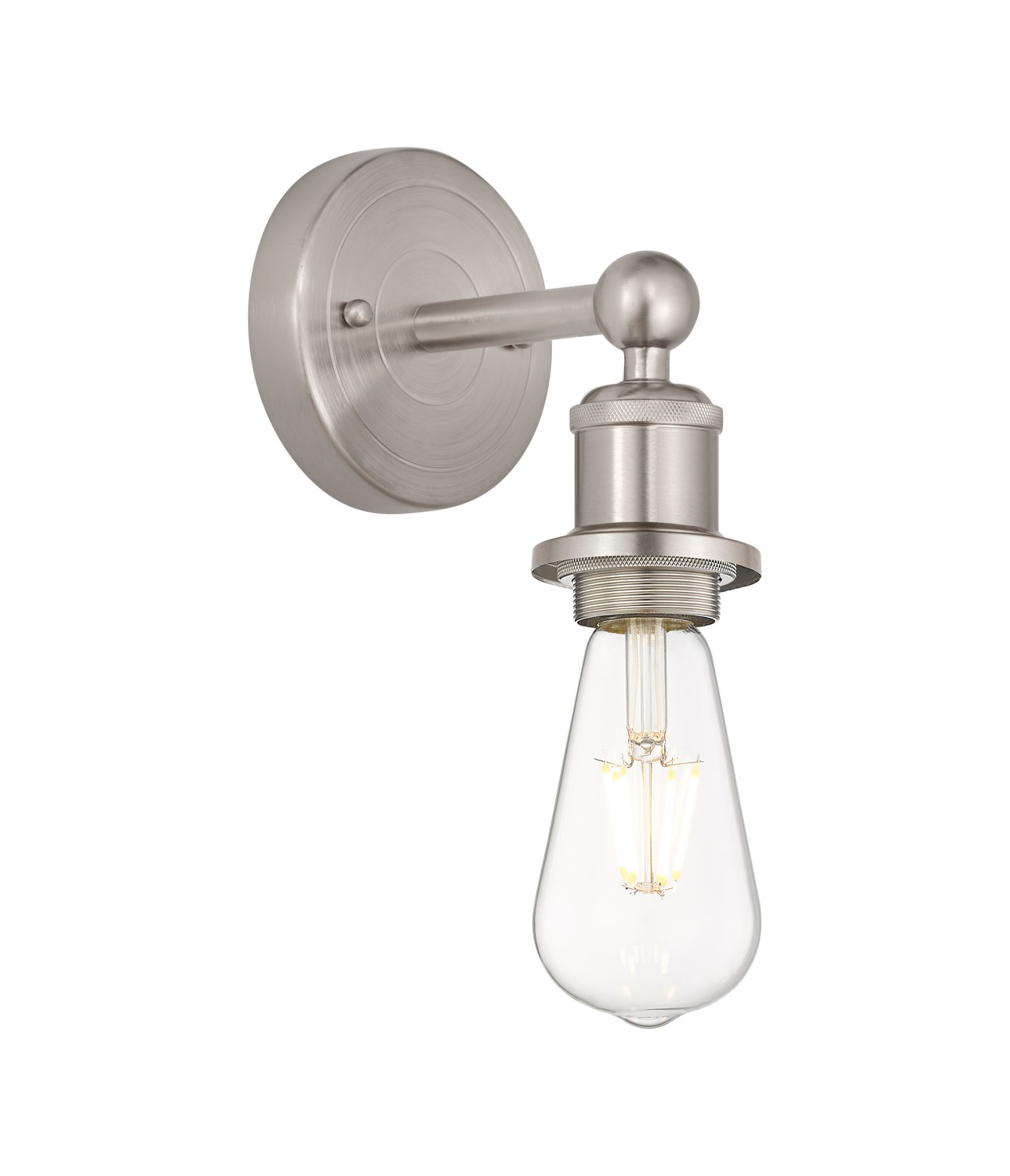 One Light Wall Sconce by Innovations - Edison Collection, Satin Nickel Finish - 616-1W-SN