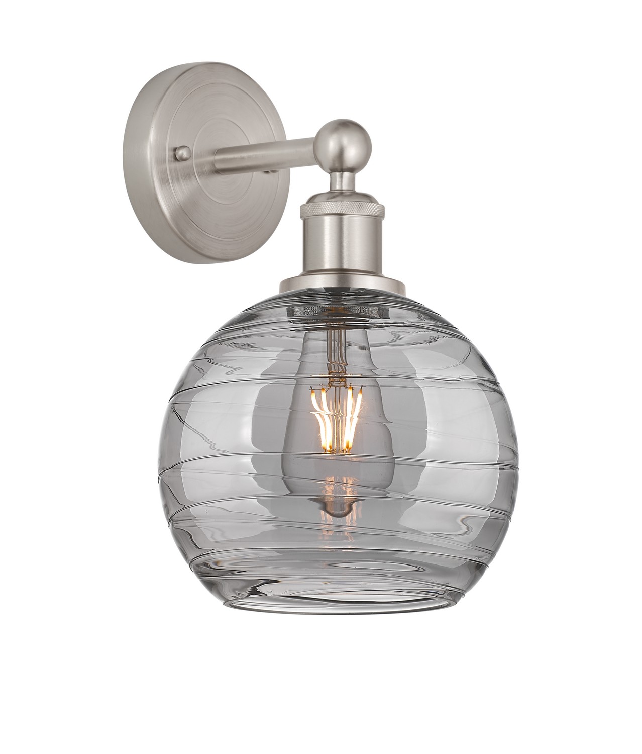 One Light Wall Sconce by Innovations - Edison Collection, Satin Nickel Finish - 616-1W-SN-G1213-8SM