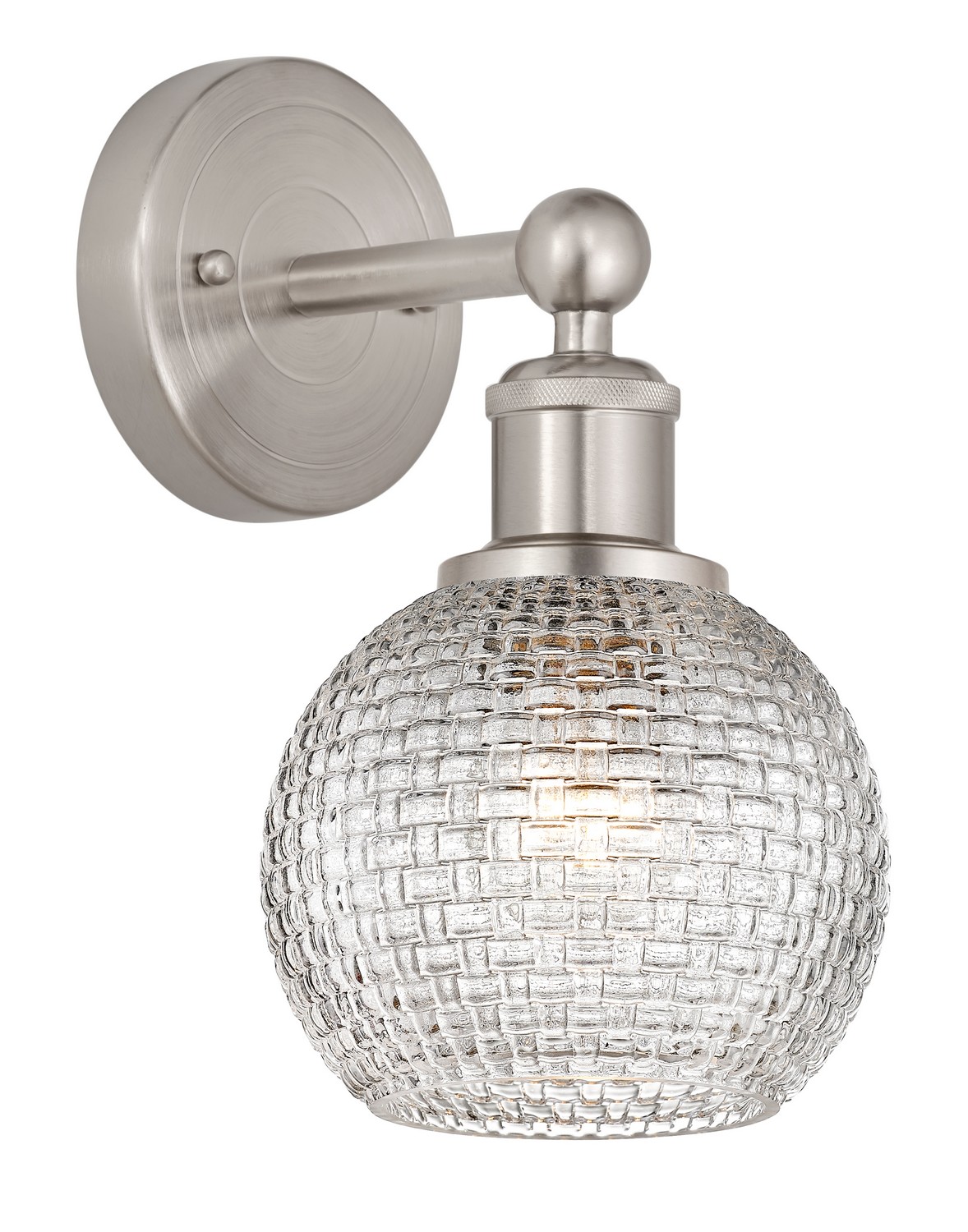 One Light Wall Sconce by Innovations - Edison Collection, Brushed Satin Nickel Finish - 616-1W-SN-G122C-6CL