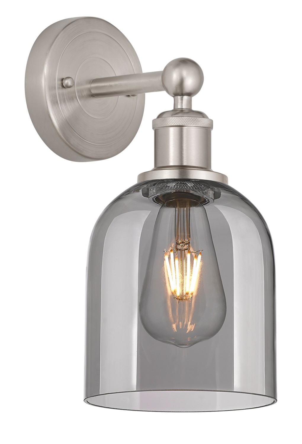 One Light Wall Sconce by Innovations - Edison Collection, Brushed Satin Nickel Finish - 616-1W-SN-G558-6SM