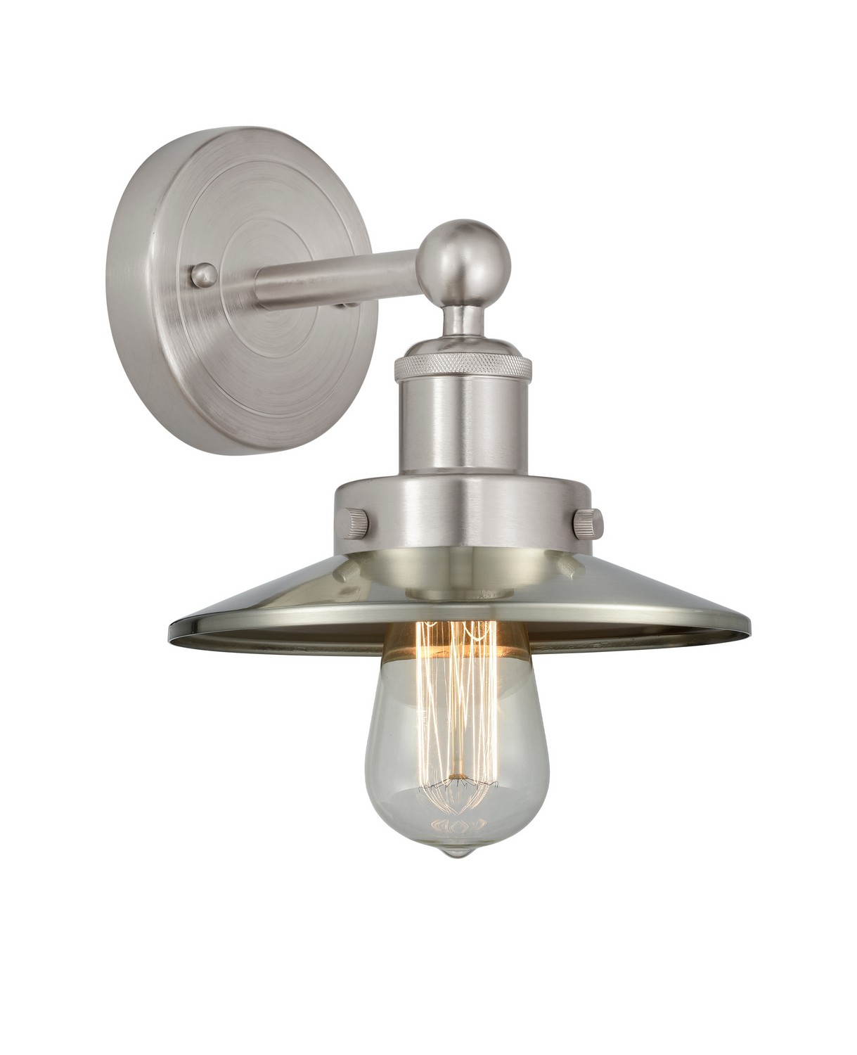 One Light Wall Sconce by Innovations - Edison Collection, Brushed Satin Nickel Finish - 616-1W-SN-M2-SN