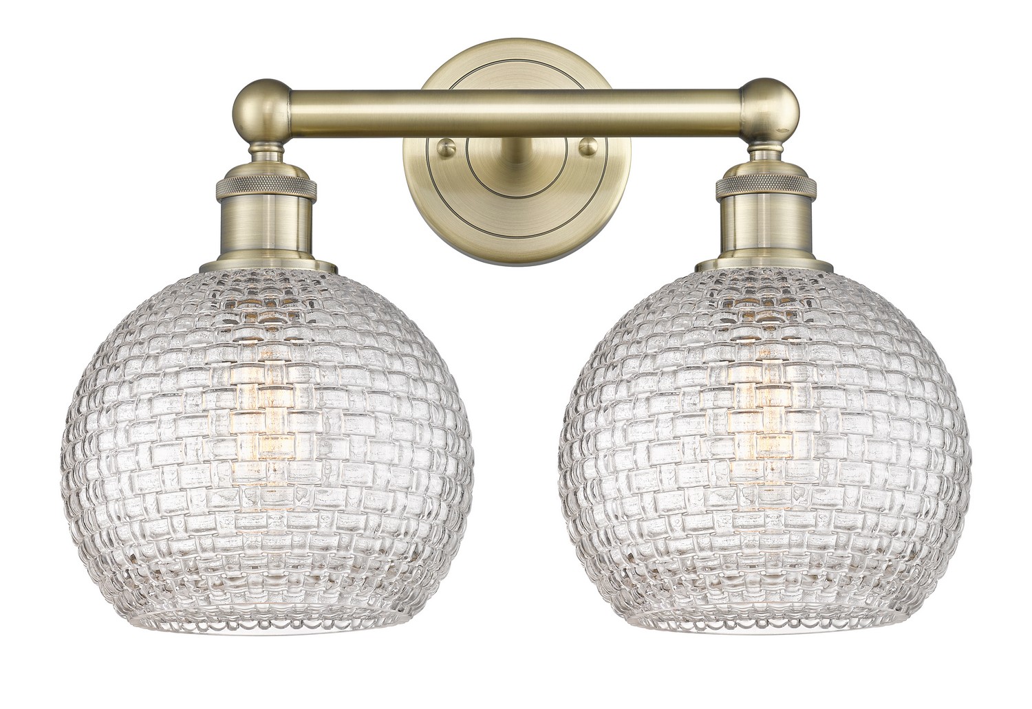 Two Light Bath Vanity by Innovations - Edison Collection, Antique Brass Finish - 616-2W-AB-G122C-8CL