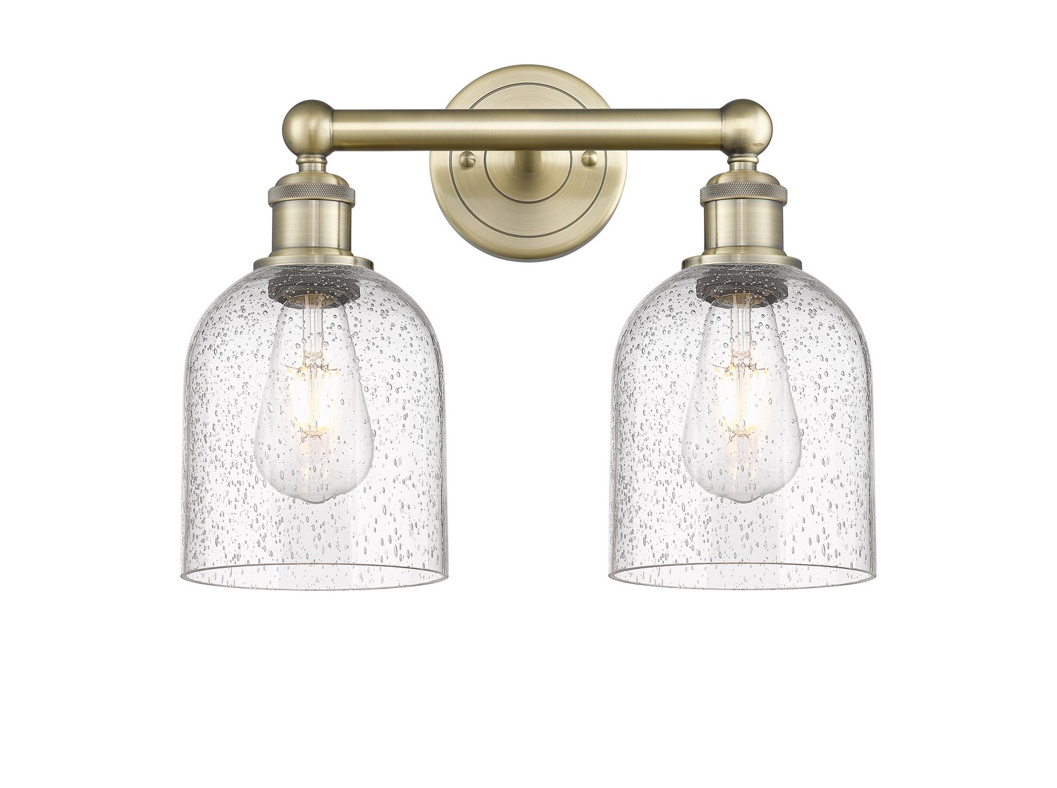 Two Light Bath Vanity by Innovations - Edison Collection, Antique Brass Finish - 616-2W-AB-G558-6SDY