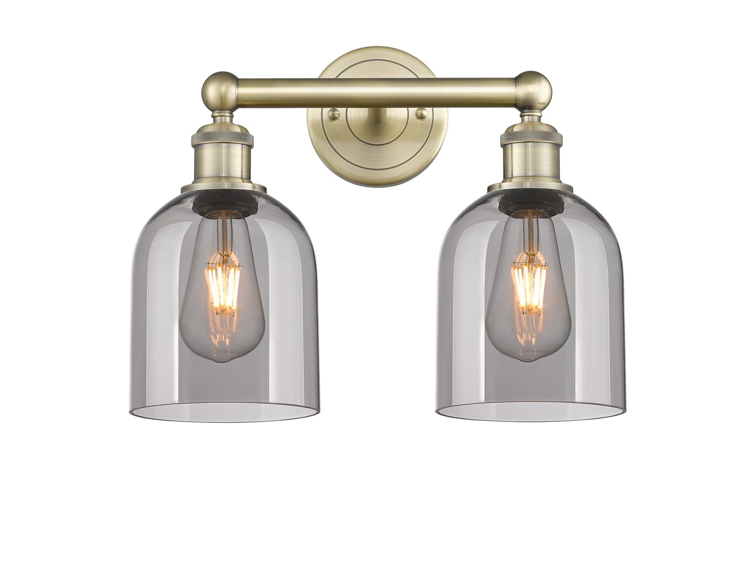 Two Light Bath Vanity by Innovations - Edison Collection, Antique Brass Finish - 616-2W-AB-G558-6SM