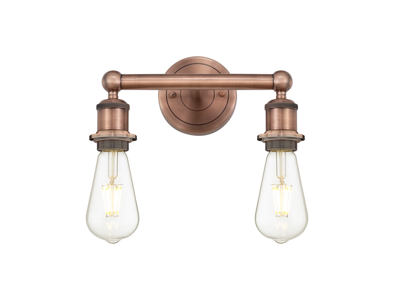 Two Light Bath Vanity by Innovations - Edison Collection, Antique Copper Finish - 616-2W-AC